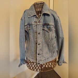 Harley Davidson Women's jean jacket, large.